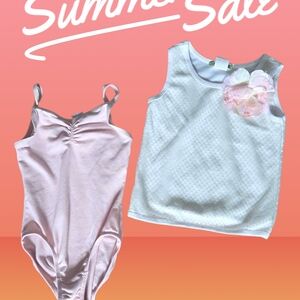 Little Girls Swimssuit And Tank Top Set